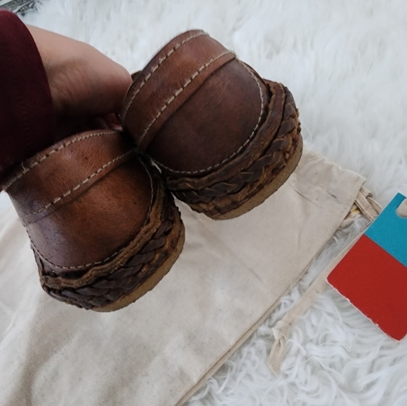 Brown Woven Leather Loafers - Picture 4 of 9